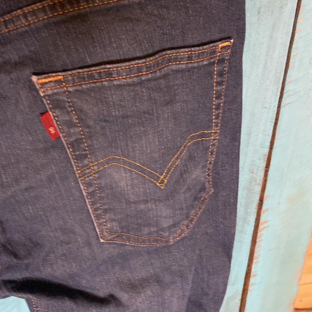 Levi’s 514 straight jeans size 31x30 stretchy fabric red tab lightly faded - Picture 6 of 8